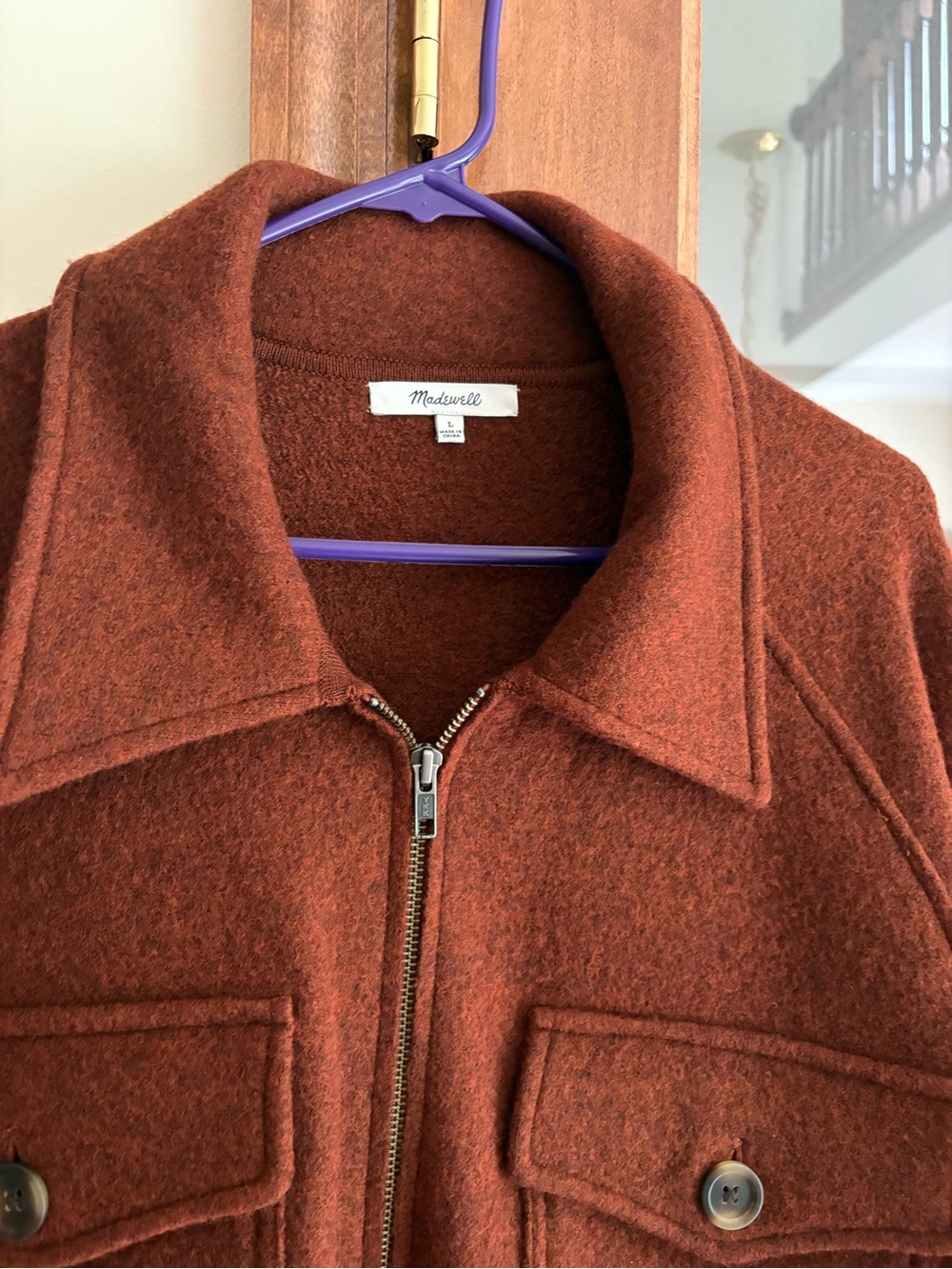 Madewell Johnsville Sweater Jacket size Large - Picture 6 of 7